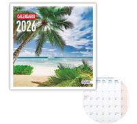Dohe - Calendario Pared 2026-12 Meses Enero a Diciembre, Mes Vista, 30x30 cm, Idioma Español, Encuadernación de Grapas, Espacio para Notas, Planning del Año, Papel Grueso 120 gr/m² - Paisajes