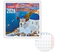 Dohe - Calendario Pared 2026-12 Meses Enero a Diciembre, Mes Vista, 30x30 cm, Idioma Español, Encuadernación de Grapas, Espacio para Notas, Planning del Año, Papel Grueso 120 gr/m² - Ciudades