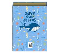 Dohe - Carpeta Archivador 4 Anillas de 40 mm - Tamaño Folio (34x26,4x6 cm) - En cartón duro y plastificado brillante - Material escolar - WWF Save Our Oceans