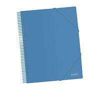 DOHE - Carpeta de 40 fundas (80 mic) A4 con espiral - Azul