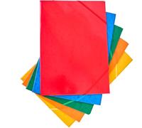 Dohe - Carpetas de Cartón (10 uds.) - Cierre de Gomas Elásticas y Solapas, 5 Colores, Tamaño Folio 24,5x34 cm, Grosor 600 g/m2 - Material de oficina