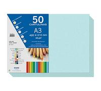 Dohe - Cartulinas A3 Azul Sado para Manualidades e Impresión (50 uds.) - 21x29,7 cm - 180 g/m² - Material de oficina