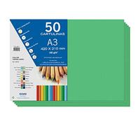 Dohe - Cartulinas A3 Verde Miño para Manualidades e Impresión (50 uds.) - 21x29,7 cm - 180 g/m² - Material de oficina