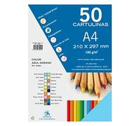 Dohe - Cartulinas A4 Azul Océano para Manualidades e Impresión (50 uds.) - 21x29,7 cm - 180 g/m² - Material de oficina