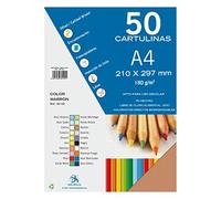Dohe - Cartulinas A4 Color Marrón para Manualidades e Impresión (50 uds.) - 21x29,7 cm - 180 g/m² - Material de oficina