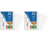 Dohe - Cartulinas Blancas A4 (50 uds.) - Tamaño 21x29,7 cm, Grosor 180 g/m², Manualidades, Impresión y Material Escolar (Paquete de 2)