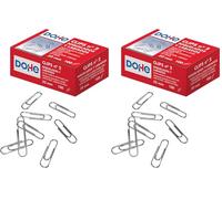 Dohe - Clips Niquelados para Sujetar Hojas (100 uds.) - 32 mm, N.º 2, Material de oficina (Paquete de 2)