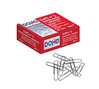 Dohe - Clips Niquelados para Sujetar Hojas (100 uds.) - Nº 3 42 mm - Material de oficina