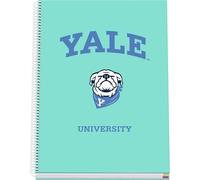 DOHE - Cuaderno A4 Cuadriculado - 100 Hojas Grosor 90 gr/m², Tamaño 22,8x30 cm, Tapa Dura, Cierre Anillas, Cuadrícula 5 mm, Material Escolar - Yale University Dog