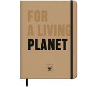 Dohe - Cuaderno A4 - Interior Liso Blanco, 21x29,7 cm, Tapa Dura Cartón Kraft, 96 Hojas, Cierre con Goma Elástica, Macapáginas, Libreta Grande Profesional para Notas y Dibujo - WWF For a Living Planet