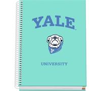 DOHE - Cuaderno A5 Cuadriculado - 100 Hojas Grosor 90 gr/m², Tamaño 16,2x21 cm, Tapa Dura, Cierre Anillas, Cuadrícula 5 mm, Material Escolar - Yale University Dog
