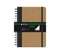 Dohe - Cuaderno A5 Liso Vesta Nature con Anillas (15x21cm) - 96 Páginas de 80 g/m² - Material de oficina