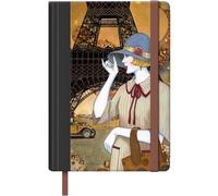 Dohe - Cuaderno A5 - Tamaño 15x21 cm, Interior Blanco Liso, 96 Hojas, Tapa Dura Cosida, Con Marcapáginas y Goma de Cierre, Libreta Bonita Profesional y Universitaria - MODERNIST Rosalie