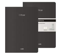 DOHE - Cuadernos A4 Interior Liso (2 uds.) - Tamaño 21x29,7 cm, 40 Hojas (80 páginas), 90 gr/m², Notas, Organización o Dibujo, Tapa Blanda Flexible - OFFICER Negro