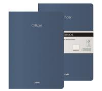 DOHE - Cuadernos A4 Interior Liso (2 uds.) - Tamaño 21x29,7 cm, 40 Hojas (80 páginas), 90 gr/m², Notas, Organización o Dibujo, Tapa Blanda Flexible - OFFICER Azul