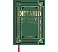 Dohe - Dietario 2025 Español - Día Página, Tamaño 1/4 (15x21cm), Tapa Dura, Incluye Vencimientos 2025 y 2026, Fechas a recordar, Planning Anual, Resumen del Mes - Verde