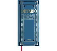 Dohe - Dietario 2025 Español - Día Página, Tamaño Dos Tercios (2/3) 14,5x31 cm, Tapa Dura, Incluye Vencimientos 2025 y 2026, Fechas a recordar, Planning Anual, Resumen del Mes - Azul