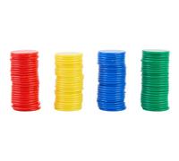 Dohe – Fichas infantiles para jugar y aprender matemáticas – 104 uds., 4 colores, ø25 mm