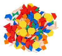 Dohe Educa - Juego Bloques Geométricos para Niños (250 uds.) - Hexágonos, Cuadrados, trapecios, Rombos, Romboides y Triángulos - Método Montessori - Material Escolar y Educativo