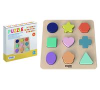 Dohe educa - puzzle formas geométricas encajables - 9 bloques de made