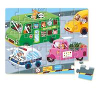 Dohe Educa - Puzzle Progresivo Infantil - 30 Piezas de Cartón, Temática Vehículos, Rompecabezas para Niños 3 4 Años, Material Educativo