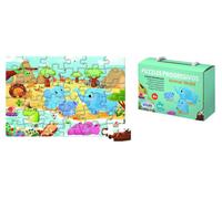 Dohe Educa - Puzzle Progresivo Infantil - 36 Piezas de Cartón, Temática Animal World, Rompecabezas para Niños 4 6 Años, Material Educativo
