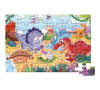 Dohe Educa - Puzzle Progresivo Infantil - 36 Piezas de Cartón, Temática Dinosaur, Rompecabezas para Niños 4 6 Años, Material Educativo
