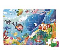Dohe Educa - Puzzle Progresivo Infantil - 36 Piezas de Cartón, Temática Ocean World, Rompecabezas para Niños 4 6 Años, Material Educativo
