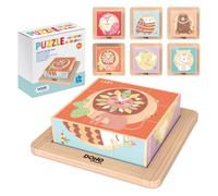 Dohe educa - puzzles 3d cubos de madera (6 uds.) - 9 bloques por puzzl