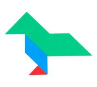 Dohe Educa - Tangram Rompecabezas Infantil 5 Piezas - Cuadrados y Triángulos - Desarrollo Mental y lógico - Material Escolar y Educativo