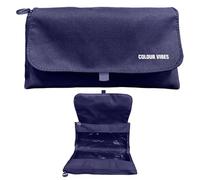 Dohe - Estuche Escolar Doble - 2 Compartimentos con Cremallera, 3 Ventanas Transparentes, Tarjeta Rellenable con Horario, Espacioso 22x10x6,5 cm, Poliéster Resistente y Flexible - Morado