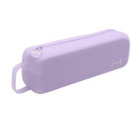 Dohe - Estuche Escolar Sencillo - 1 Compartimento con Cremallera, Fabricado en Silicona Suave y Resistente, Tamaño 22,5x4,8x5 cm, Incluye Asa de Transporte, Material Escolar - Morado