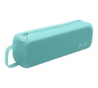 DOHE - Estuche Escolar Sencillo Verde | 1 Compartimento con Cremallera, Fabricado en Silicona Suave y Resistente, Tamaño 22,5x4,8x5 cm, Incluye Asa de Transporte