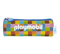 DOHE - Estuche Escolar Simple - 1 Compartimento, Portatodo Redondo Multiusos, 21x7,5 cm, Cierre de Cremallera, Fabricado en Poliéster Resistente - Playmobil Unite As One
