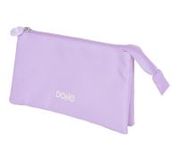 DOHE - Estuche Escolar Triple - 3 Compartimentos, Portatodo Multiusos, Medidas 23x12x2,5 cm, Cierre de Cremalleras, Fabricado en Poliéster Resistente - Serenity Morado