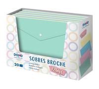 Dohe expositor de sobres broche tamaño folio colores pastel (20 uds.)