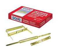 Dohe - Fasteners Metálicos Dorados para Encuadernación (50 uds.) - Con Lengüeta y Pasador - Material de oficina