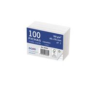 Dohe fichas de cartulina offset blanca de 180g - 100x200mm - rayadas -