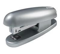 Dohe - Grapadora Metallic Color - Capacidad de Grapado 20 Hojas, Admite 100 Grapas de 22/6 24/6 26/6, Tamaño Mediano 11,5x3,8x5,3 cm, Ligera y Tacto Suave - Silver