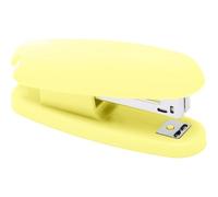 Dohe - Grapadora Soft Touch - Capacidad de Grapado 20 Hojas, Admite 100 Grapas de 22/6 24/6 26/6, Tamaño Mediano 11,5x3,8x5,3 cm, Ligera y Tacto Suave - Amarillo