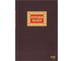 Dohe - Libro Inventarios y Balances - 100 Hojas Numeradas de 100 gr/m², Tamaño Folio A4+ (21,5x31,5 cm), Tapa Dura de Tela, Libro Contabilidad Empresas, Instituciones, Material de Oficina