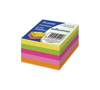 Dohe - Notas Adhesivas Cuadradas (250 uds.) - Tamaño 5x5 cm, 5 Colores: Amarillo, Verde, Rosa, Naranja y Fucsia, Pegado Fácil en Varias Superficies