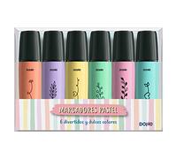 DOHE Pack de marcadores fluorescentes tonos pastel, (6 uds)
