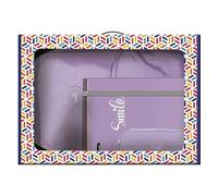 Dohe - Pack Material Escolar - Mochila Ergonómica 17 Litros, Carpeta A4 de anillas con 100 Hojas y Estuche Portatodo Doble - Material escolar - Color Morado - Pastel