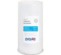 Dohe - Rollo Plástico de Burbujas - 50 cm (ancho) x 10 m (largo), Transparente, Ideal para Protección en Envíos, Mudanzas, Objetos Frágiles, Embalaje - Material de oficina