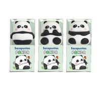 Dohe - Sacapuntas Bonitos y Divertidos (3 uds.) - Formas de Oso Panda, Afilar Lápices, Hecho en Plástico y Goma Resistentes, Material Escolar