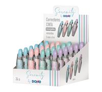 Dohe serenity expositor con 24 cintas correctoras - 5mm x 6m - pulsado