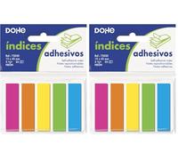 DOHE- Tacos de índices Adhesivos, 12 x 45 mm, 5 Blocks x 25 Notas (75020) (Paquete de 2)
