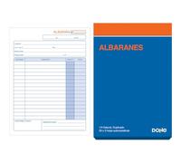 Dohe - Talonarios Albaranes (10 uds.) - 50 Hojas Duplicadas (50 Hojas con 1 Copia), Tamaño A5 14x21 cm, Páginas Microperforadas, Blocs en Español para Entregas y Transporte, Material de Oficina