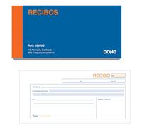 Dohe - Talonarios Recibos de Pago Duplicados (10 uds.) - Blocs para Alquiler, Compras o Cobros, 50 Hojas con Copia por Talonario, Tamaño 21x10 cm, Material de Oficina
